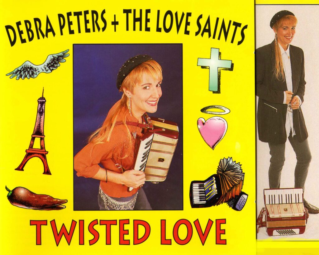 Debra Peters + The Love Saints Twisted Love album cover recorded at the Hit Shack in Austin Texas