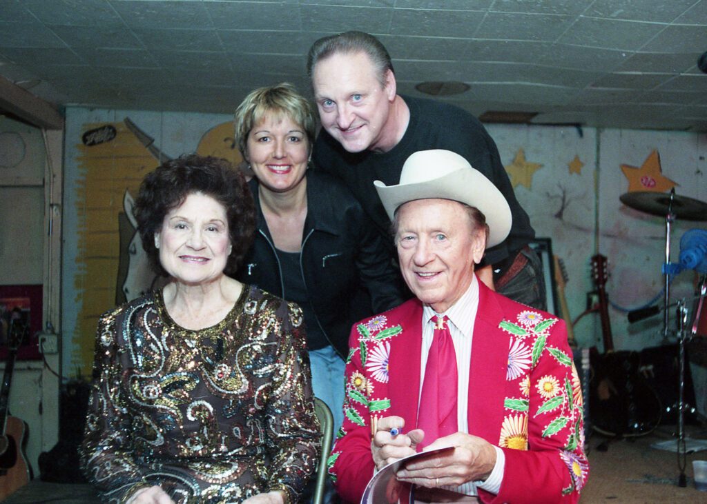 Debra Peters with country music legends Kitty Wells and Johnny Wells at the Broken Spoke
