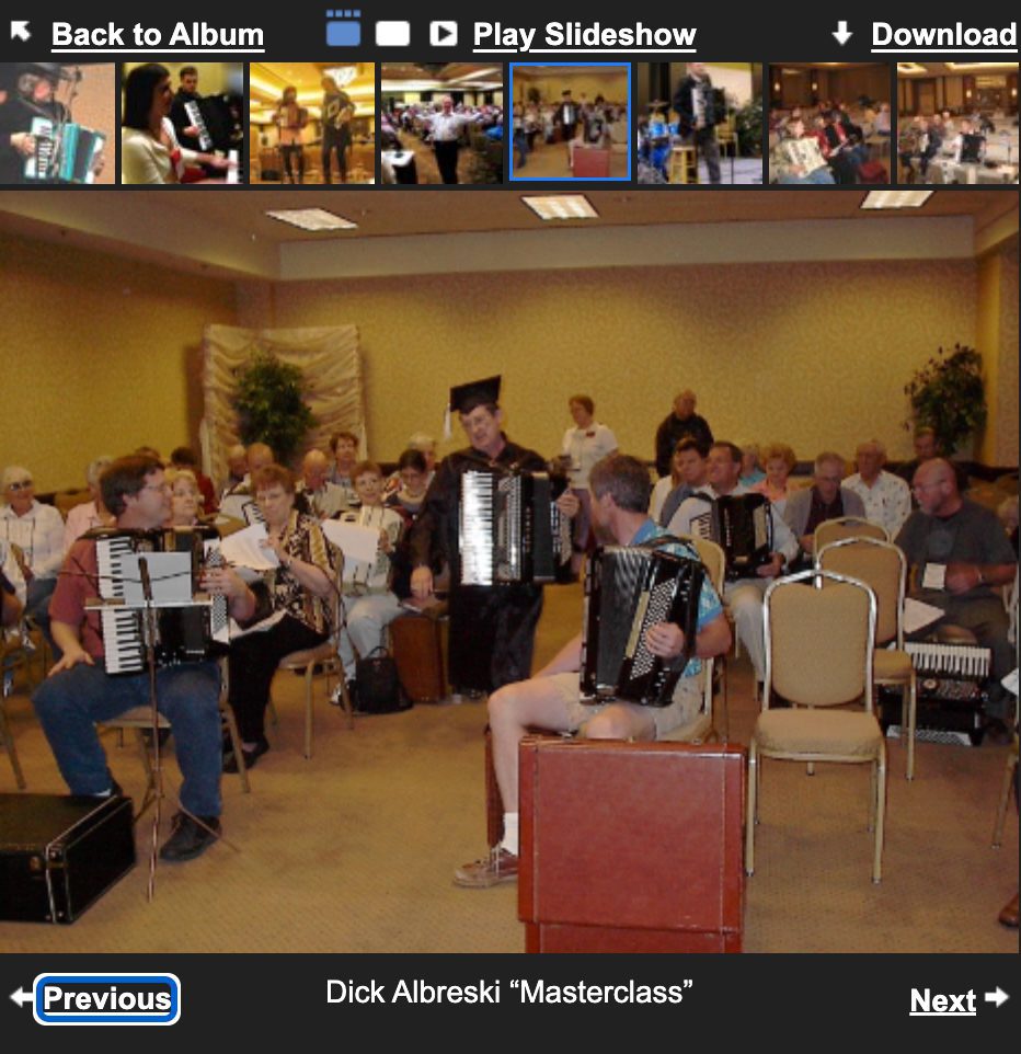 Dick Albreski teaching a masterclass at an NAA event