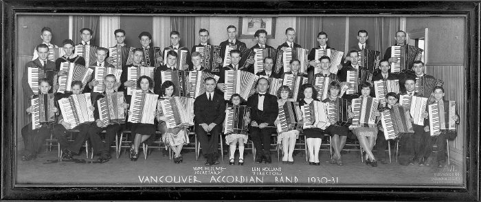 Vancouver Accordion Band 1930-31 – Early Canadian accordion orchestra