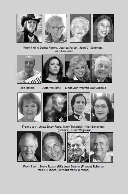 Collage of Accordionists from USA, Greece, UK, France who play in Accordion Orchestra