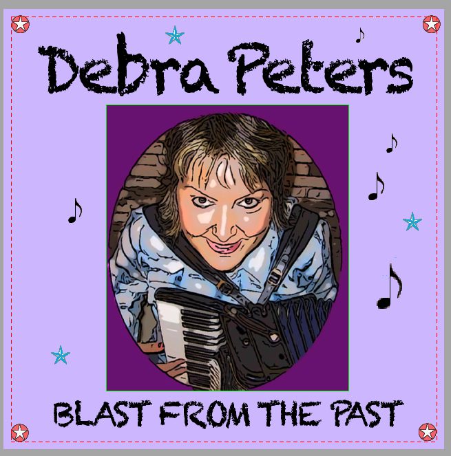Debra Peters Blast From The Past album cover with cartoon illustration