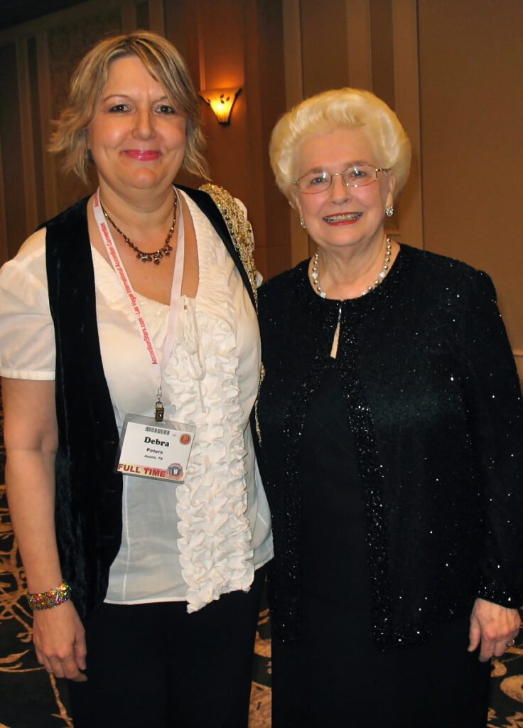 Debra Peters and legendary conductor Joan C. Sommers at the ATG Accordion Festival 2015
